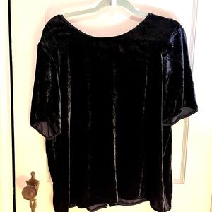 Vince Blue/Black Velvet Top